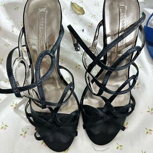 BCBGMaxAzria Black Strappy Heels
